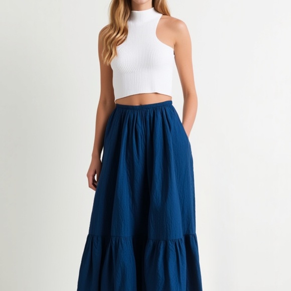 Loup Charmant Navy Maxi Skirt NWOT - Picture 9 of 10